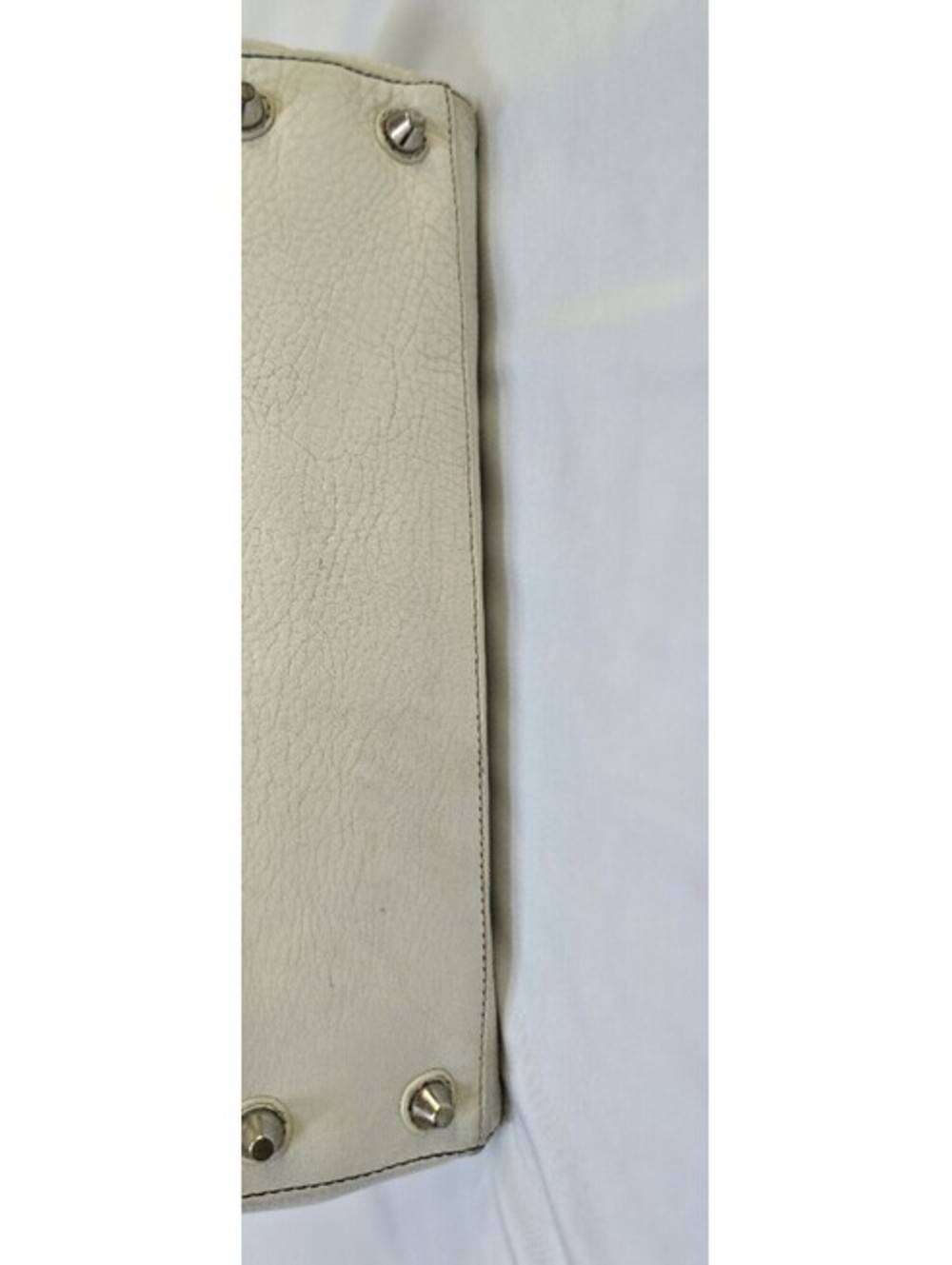 Coach Hamptons F13031 Ivory Black Pebbled Leather Braided Satchel Y2K - Picture 5 of 13